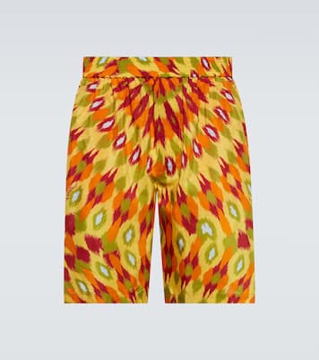 Printed silk and cotton Bermuda shorts | Valentino