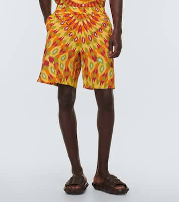 Printed silk and cotton Bermuda shorts | Valentino