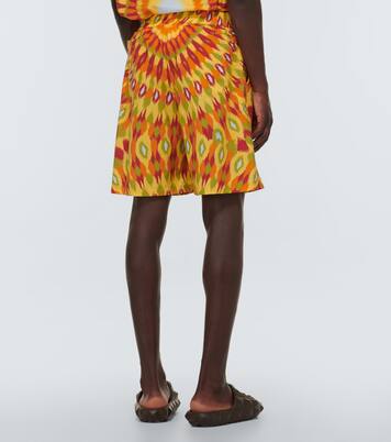 Printed silk and cotton Bermuda shorts | Valentino