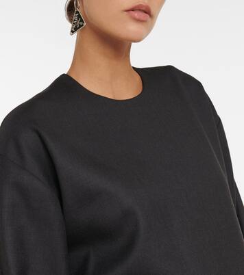 Buckled wool crêpe minidress | Prada