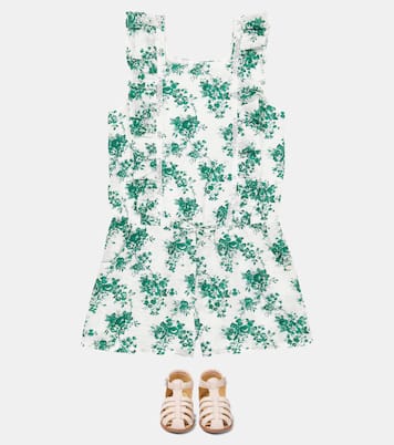 Printed ruffled cotton playsuit | Tartine et Chocolat