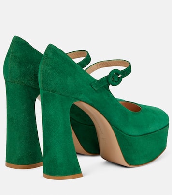 Mary-Jane-Pumps aus Veloursleder | Gianvito Rossi