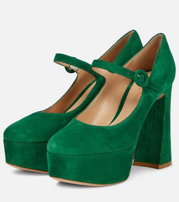 Mary-Jane-Pumps aus Veloursleder | Gianvito Rossi