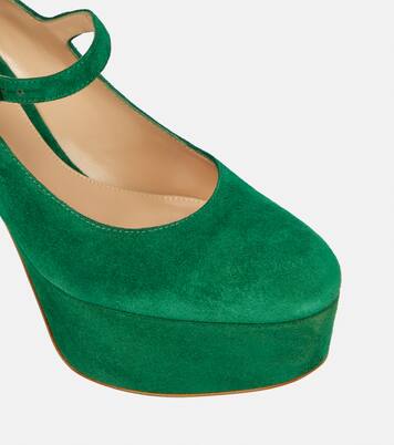 Mary-Jane-Pumps aus Veloursleder | Gianvito Rossi
