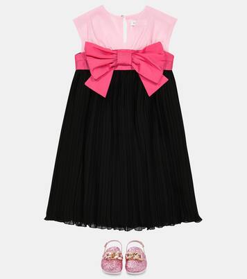 Bow-detail dress | Monnalisa