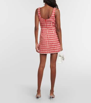 Miniabito in bouclé a quadri | Self-Portrait