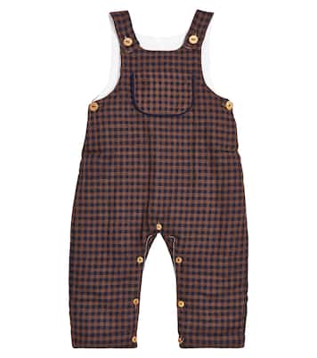 Baby Coroza checked cotton overalls | La Coqueta