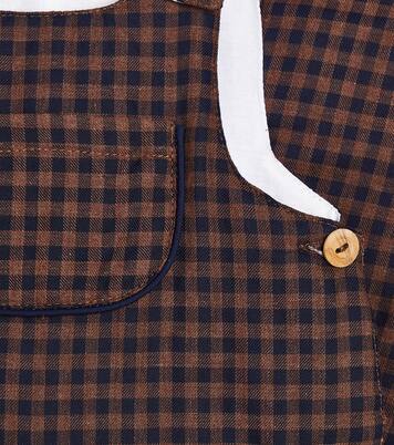 Baby Coroza checked cotton overalls | La Coqueta