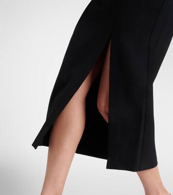 Robe midi asymétrique en crêpe | Safiyaa