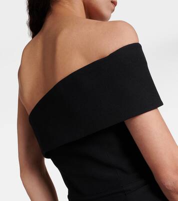 Robe midi asymétrique en crêpe | Safiyaa