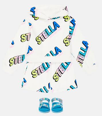 Printed cotton sweatshirt and shorts | Stella McCartney Kids
