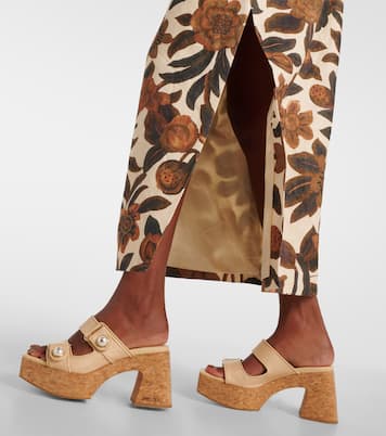 Plateau-Sandalen Fayence aus Canvas | Jimmy Choo