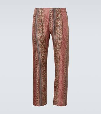 Paisley printed silk straight pants | Etro