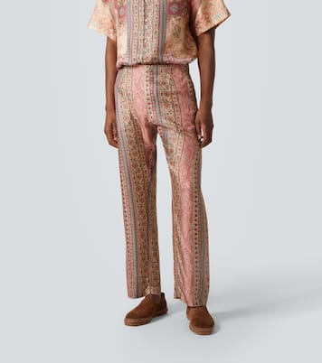 Paisley printed silk straight pants | Etro