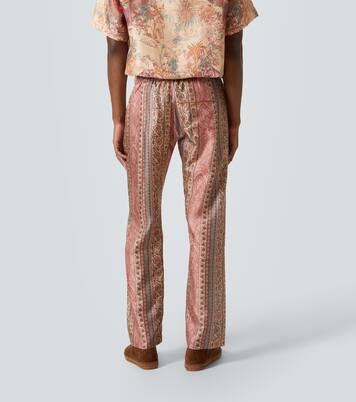Paisley printed silk straight pants | Etro