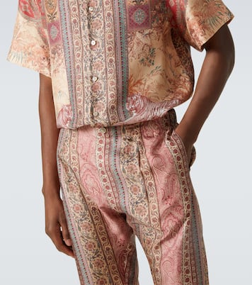 Paisley printed silk straight pants | Etro