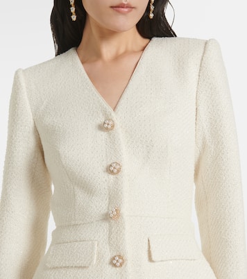 Bridal bouclé midi dress | Self-Portrait