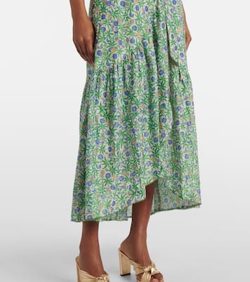 Robe portefeuille Baba imprimée en coton  | Poupette St Barth