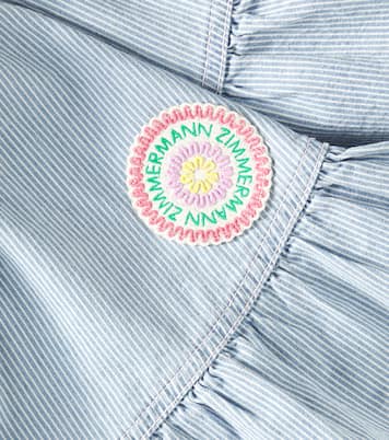 Gonna di jeans Wylie a righe | Zimmermann Kids