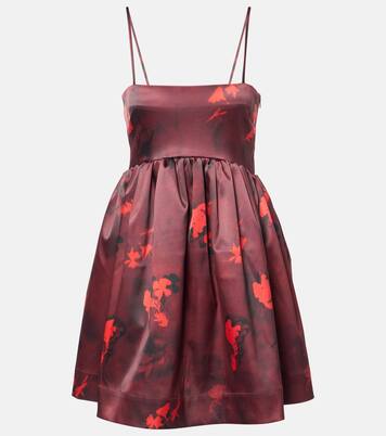 Robe en satin à fleurs | Ganni