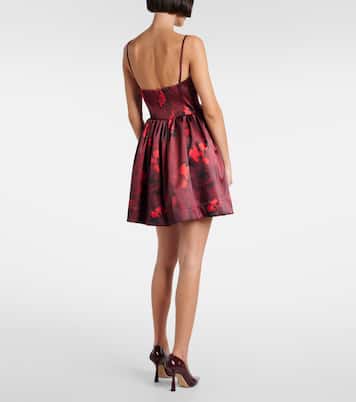 Robe en satin à fleurs | Ganni