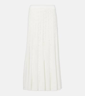 Jupe midi Wylie Flared Knit en coton | Zimmermann