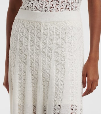 Jupe midi Wylie Flared Knit en coton | Zimmermann