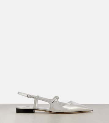 Didi金属感皮革露跟平底鞋 | Jimmy Choo