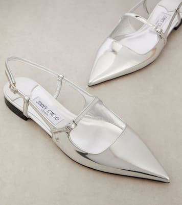 Didi金属感皮革露跟平底鞋 | Jimmy Choo