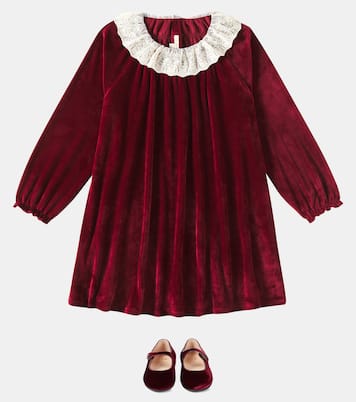 Venola lace-trimmed velvet dress | Konges Sløjd