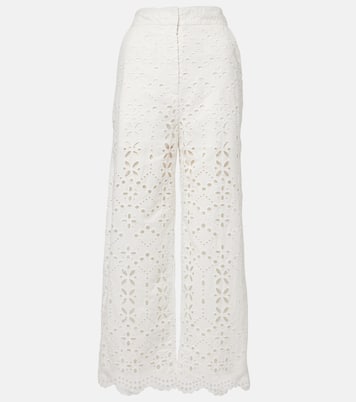 Pantalon ample Kemper brodé en coton | Veronica Beard