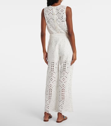 Pantalon ample Kemper brodé en coton | Veronica Beard