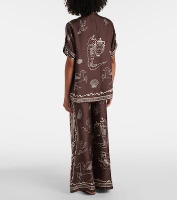 Bedrucktes Hemd Sammy aus Seide | Alémais