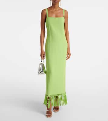 Palermo fringed crêpe maxi dress | Taller Marmo