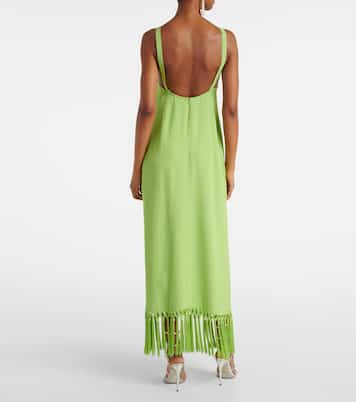Palermo fringed crêpe maxi dress | Taller Marmo