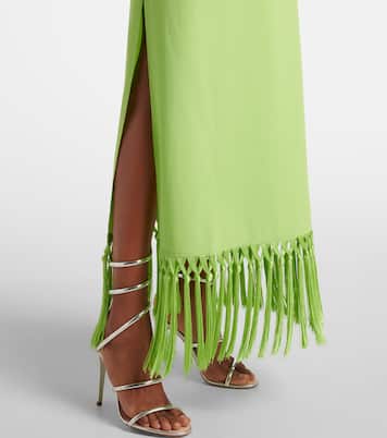 Palermo fringed crêpe maxi dress | Taller Marmo