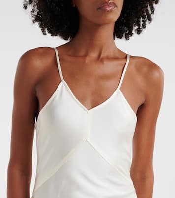 Vestido lencero de crepé satén drapeado  | Victoria Beckham