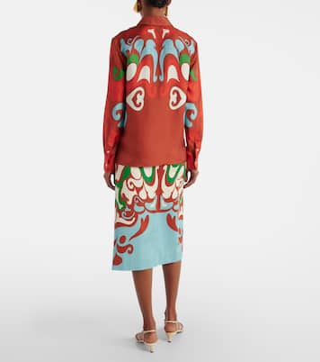 Camisa Boy de sarga de seda | La DoubleJ