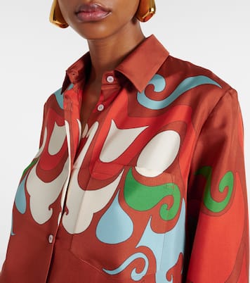 Camisa Boy de sarga de seda | La DoubleJ