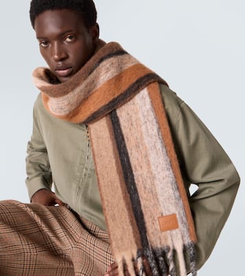 Alpaca and wool-blend jacquard scarf | Loewe