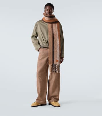 Alpaca and wool-blend jacquard scarf | Loewe