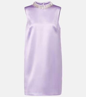 Robe Laverne en satin à ornements | Alémais