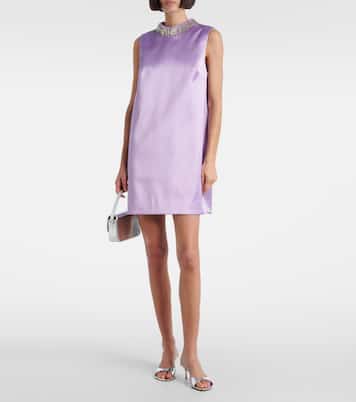 Robe Laverne en satin à ornements | Alémais