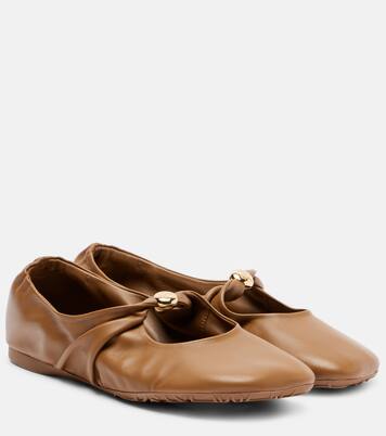 Pebble leather ballet flats | Loewe