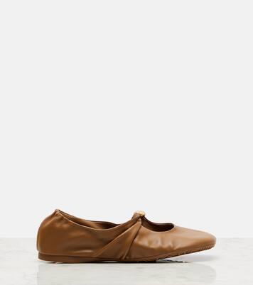 Pebble leather ballet flats | Loewe