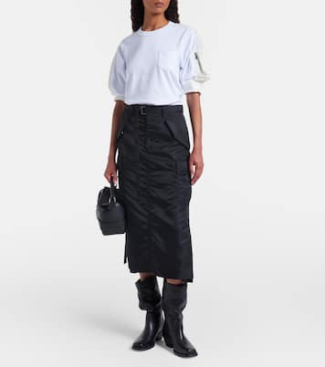 T-Shirt aus Baumwoll-Jersey und Twill | Sacai