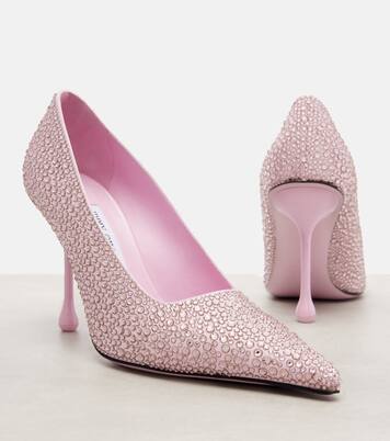 Ixia 95 embellished satin pumps | Jimmy Choo