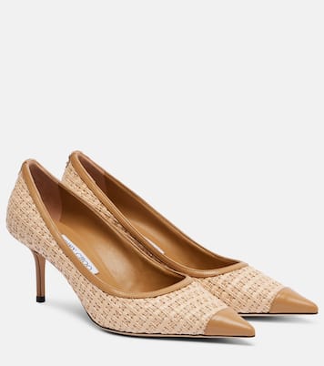 Love 65 raffia-effect pumps | Jimmy Choo