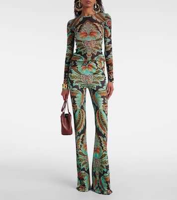 Pantalon évasé imprimé en crêpe | Etro
