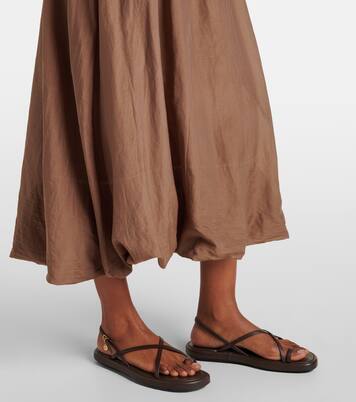 Falda larga Ines de gasa de algodón y seda | Velvet